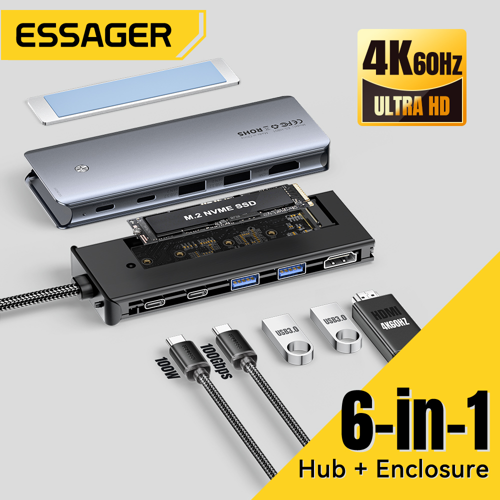 Essager USB C Hub mit M.2 SSD  – Ssd Hard Drive Bewertung und Preis